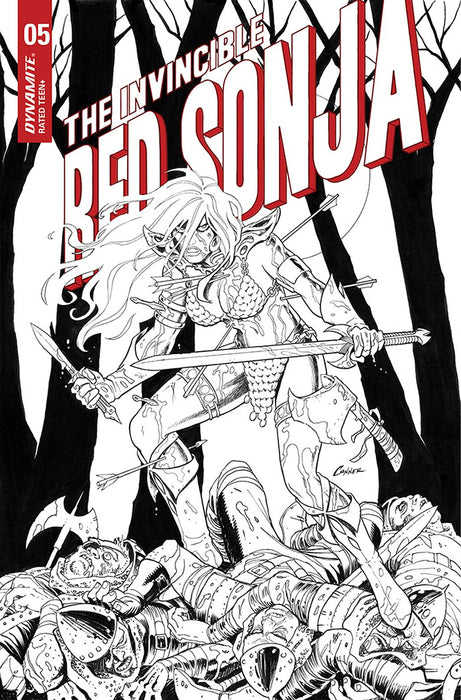 INVINCIBLE RED SONJA #5 CVR G 15 COPY INCV CONNER B&W