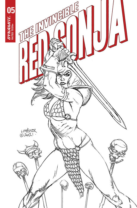 INVINCIBLE RED SONJA #5 CVR I 25 COPY INCV LINSNER B&W
