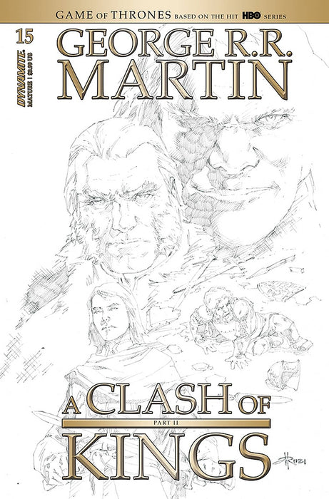 GEORGE RR MARTIN A CLASH OF KINGS #15 20 COPY RUBI B&W INCV