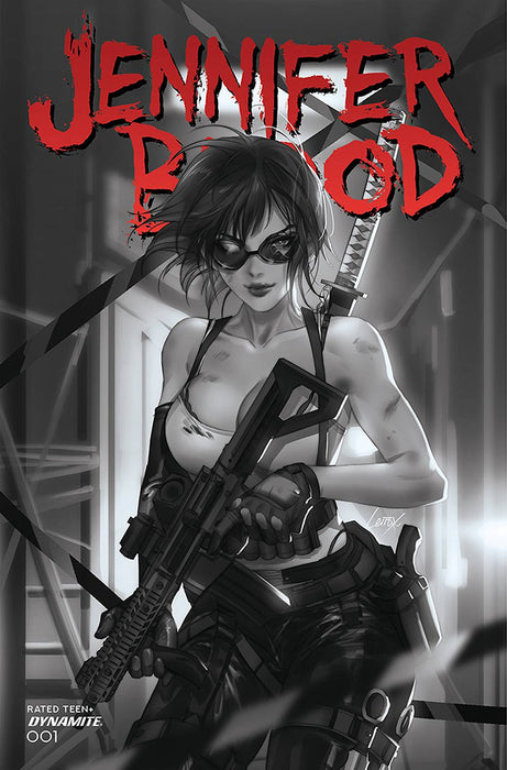 JENNIFER BLOOD #1 CVR H 15 COPY INCV LI B&W (MR)