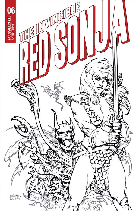 INVINCIBLE RED SONJA #6 CVR I 25 COPY INCV LINSNER B&W