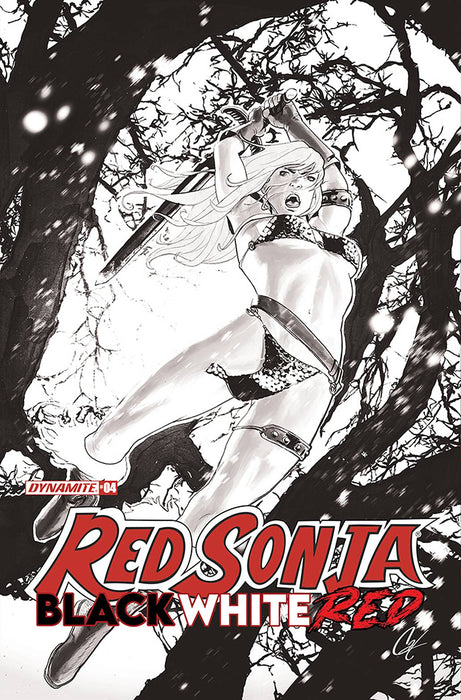 RED SONJA BLACK WHITE RED #4 CVR F 15 COPY INCV STAGGS B&W L