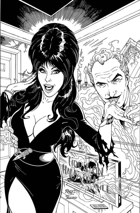 ELVIRA MEETS VINCENT PRICE #1 CVR R 21 COPY FOC INCV ROYLE L