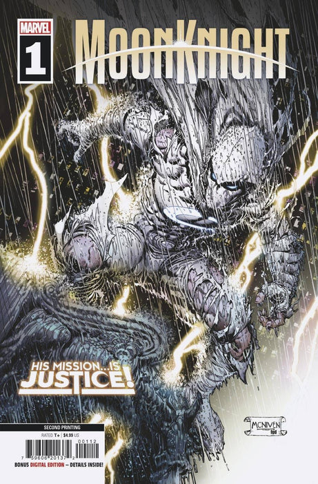 MOON KNIGHT #1 2ND PTG MCNIVEN VAR