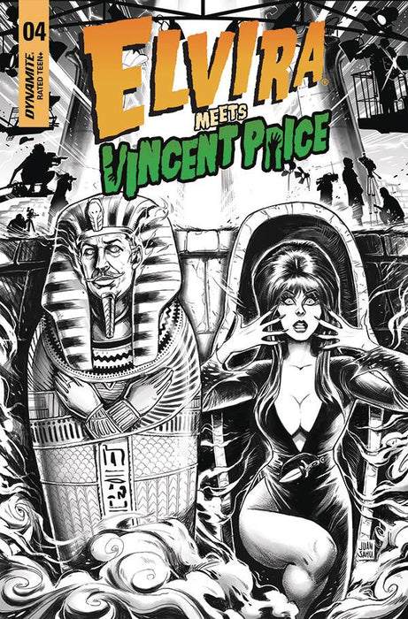 ELVIRA MEETS VINCENT PRICE #4 CVR F 15 COPY INCV SAMU B&W LI
