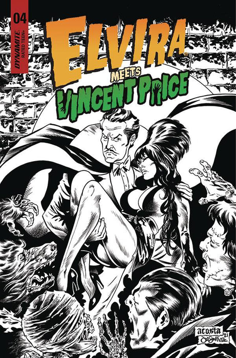 ELVIRA MEETS VINCENT PRICE #4 CVR G 25 COPY INCV ACOSTA LINE