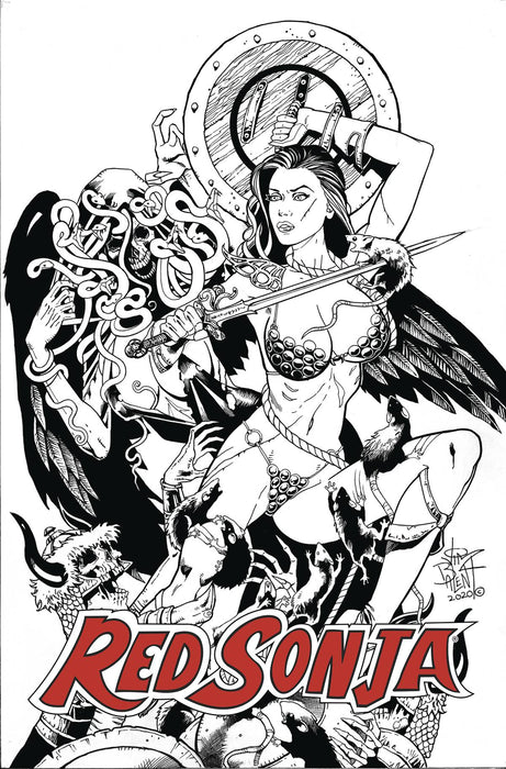 JIM BALENT CLASSIC RED SONJA LINE ART CVR