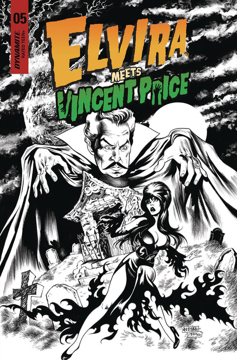 ELVIRA MEETS VINCENT PRICE #5 CVR G 25 COPY INCV ACOSTA LINE