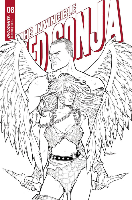 INVINCIBLE RED SONJA #8 CVR G 15 COPY INCV CONNER B&W