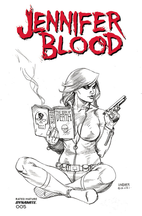 JENNIFER BLOOD #5 CVR G 15 COPY INCV LINSNER B&W (MR)