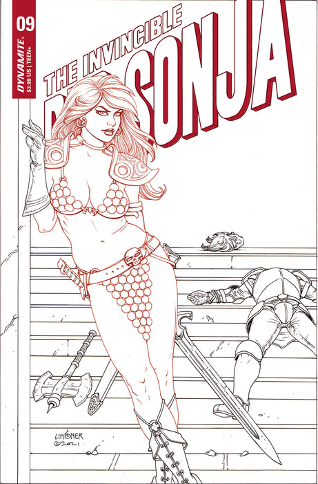 INVINCIBLE RED SONJA #9 CVR I 25 COPY INCV LINSNER B&W