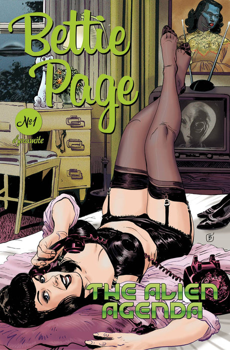 BETTIE PAGE ALIEN AGENDA #1 CVR D BROXTON