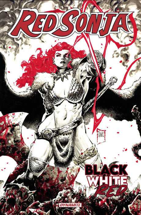 RED SONJA BLACK WHITE RED #8 CVR H 30 COPY INCV MACK B&W