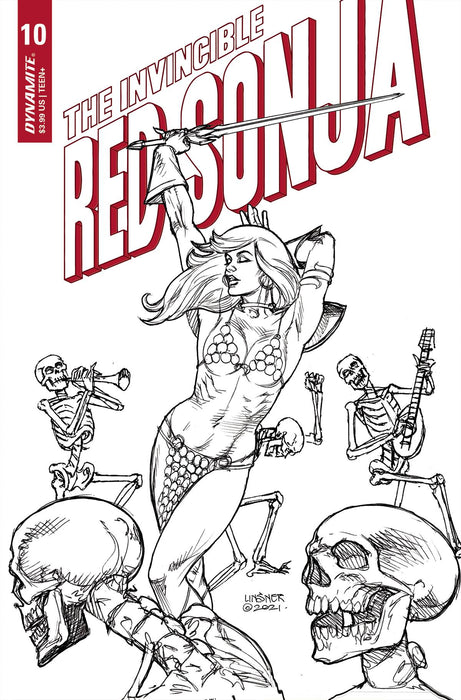 INVINCIBLE RED SONJA #10 CVR I 25 COPY INCV LINSNER B&W
