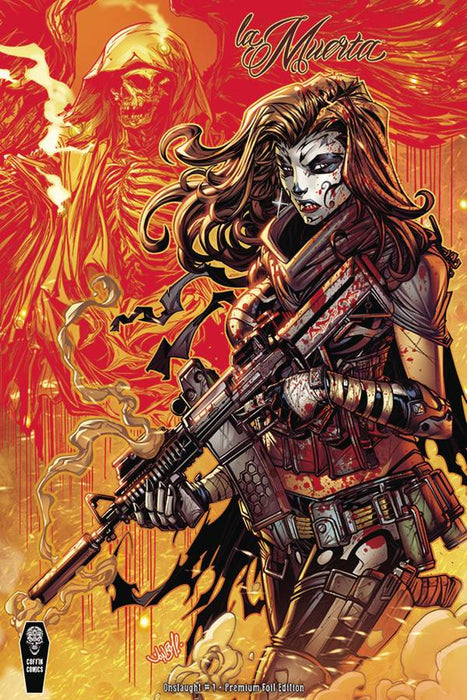 LA MUERTA ONSLAUGHT ONESHOT CVR C MEYERS FOIL (Signed by Brian Pulido)