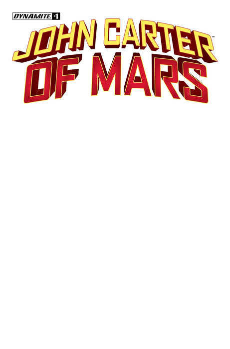 JOHN CARTER OF MARS #1 CVR F BLANK AUTHENTIX