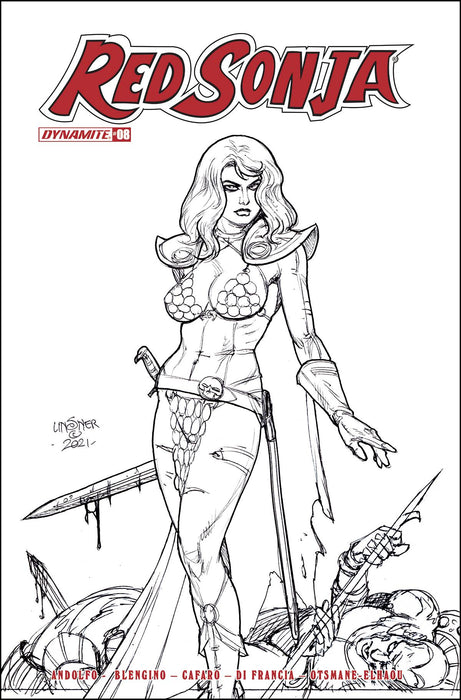 RED SONJA (2021) #8 CVR H 25 COPY INCV LINSNER B&W