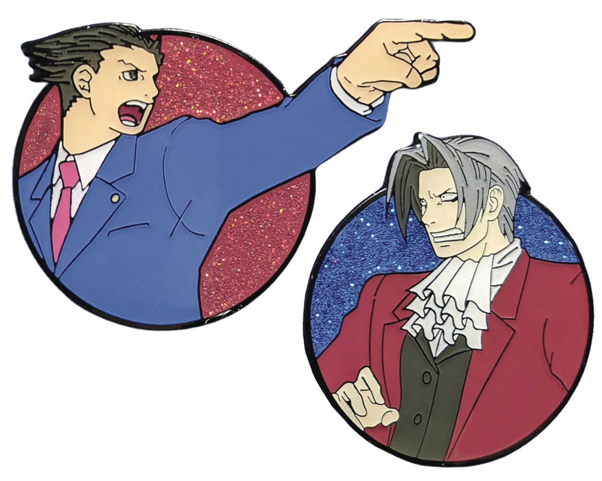 ACE ATTORNEY PHOENIX WRIGHT WINNING 2PC PIN SET