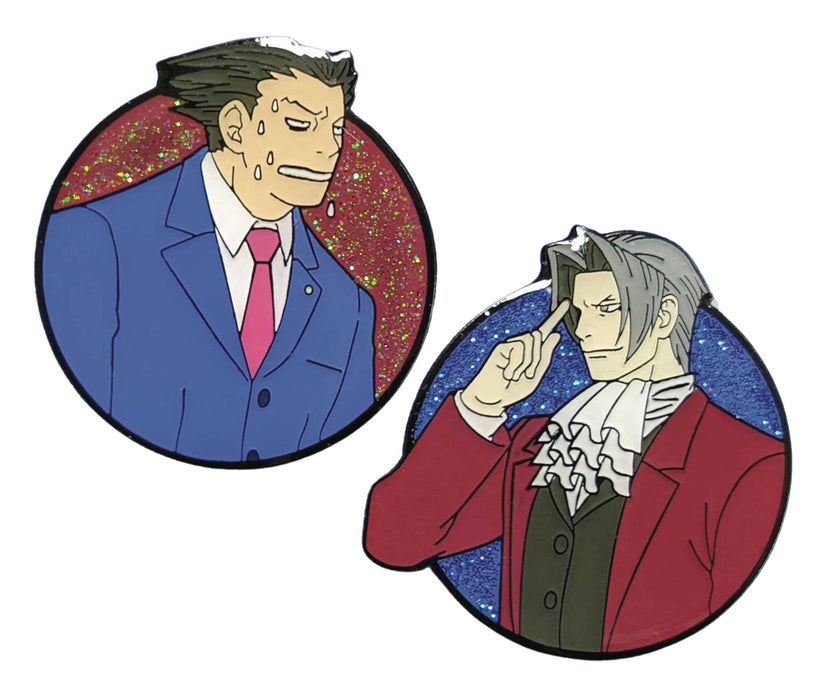 ACE ATTORNEY MILES EDGEWORTH WINNING 2PC PIN SET