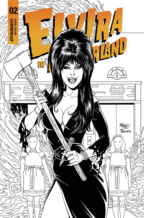 ELVIRA IN HORRORLAND #2 CVR G 20 COPY INCV CALIFANO B&W