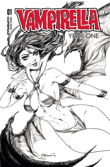 VAMPIRELLA YEAR ONE #1 CVR L 30 COPY INCV TURNER B&W