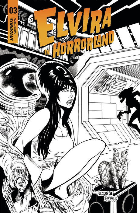 ELVIRA IN HORRORLAND #3 CVR E 10 COPY INCV ACOSTA B&W