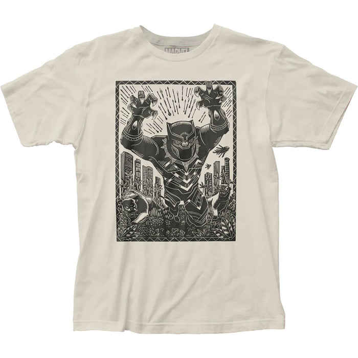 MARVEL BLACK PANTHER WOODCUT T/S XXL