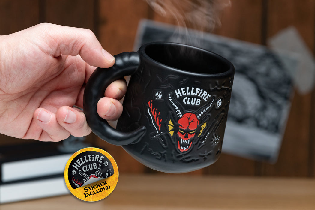 STRANGER THINGS HELLFIRE CLUB DEMON EMBOSSED MUG