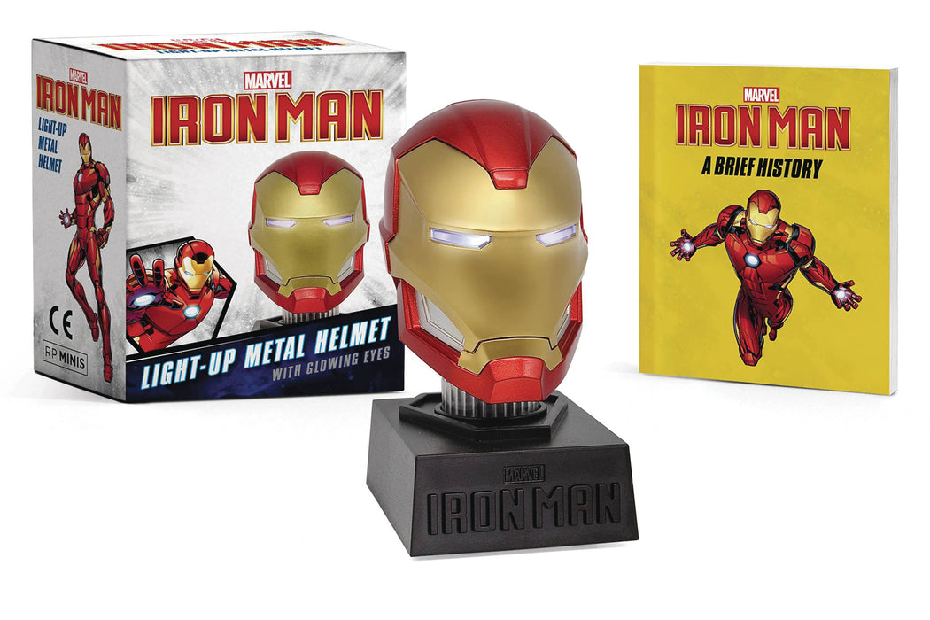 MARVEL IRON MAN LIGHT UP METAL HELMET WITH GLOWING EYES (C: