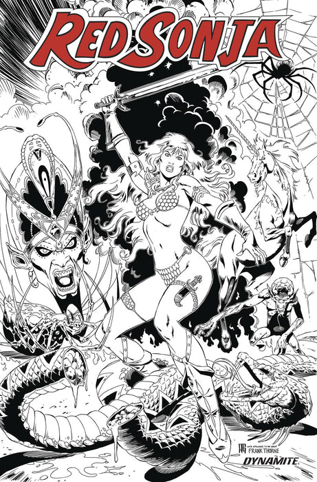 SIMONE & GEOVANI RED SONJA SP LINE ART CVR