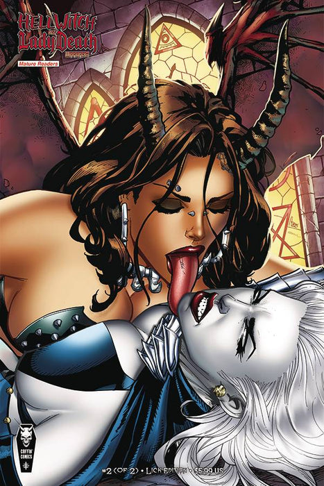 HELLWITCH VS LADY DEATH WARGASM #2 (OF 2) Comic Shop Lick Edition (Signed by Brian Pulido)