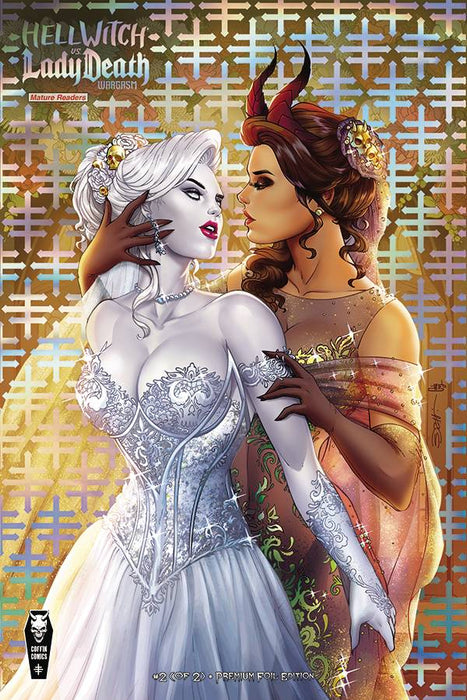 HELLWITCH VS LADY DEATH WARGASM #2 (OF 2) Comic Shop Premium Foil Edition (Signed by Brian Pulido)
