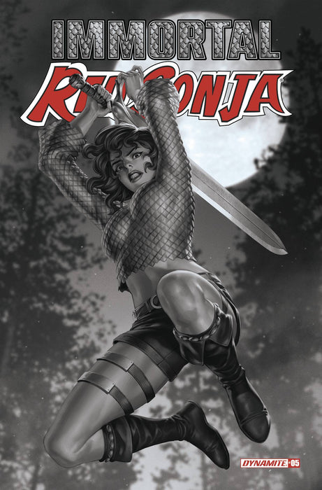 IMMORTAL RED SONJA #5 CVR O 7 COPY FOC INCV YOON B&W