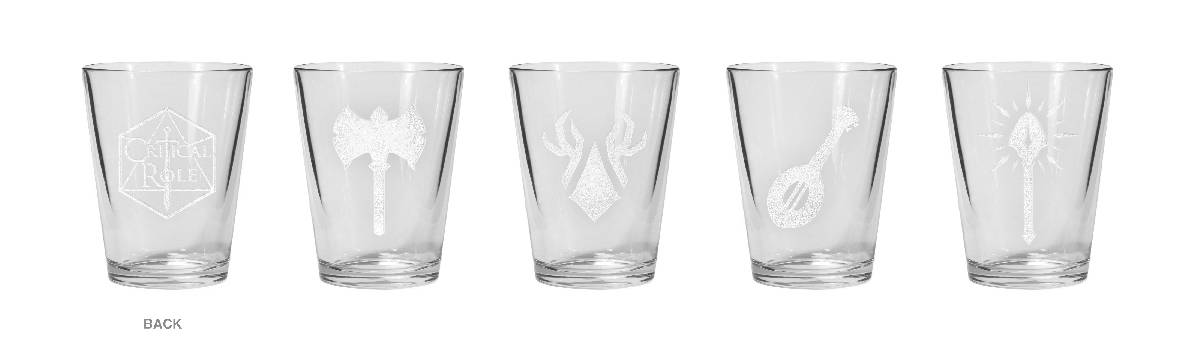 CRITICAL ROLE SHOT GLASS SET GROG KEYLETH SCANLAN PIKE