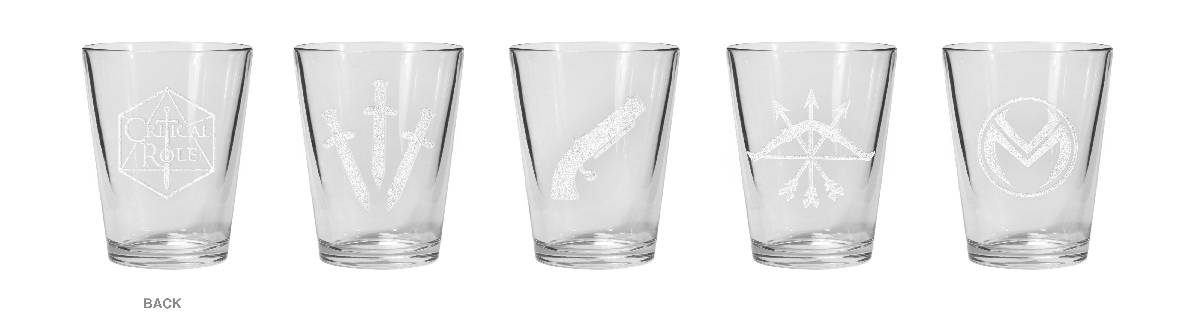 CRITICAL ROLE SHOT GLASS SET VAX PERCY VEX