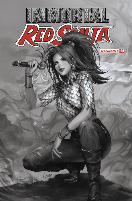 IMMORTAL RED SONJA #8 CVR F 10 COPY INCV LEIRIX B&W