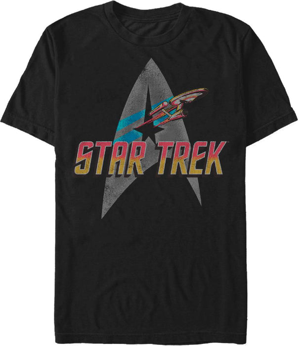 STAR TREK LOGO BLK T/S LG