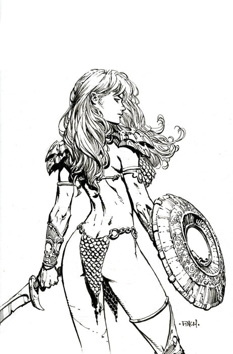 UNBREAKABLE RED SONJA #3 CVR H 15 COPY INCV FINCH B&W VIRGIN