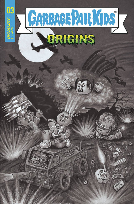 GARBAGE PAIL KIDS ORIGINS #3 CVR G 20 COPY INCV BUNK B&W
