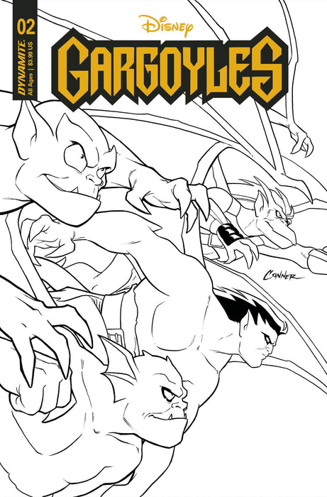 GARGOYLES #2 CVR O 100 COPY INCV CONNER B&W