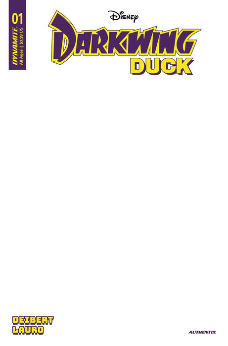 DARKWING DUCK #1 CVR ZE FOC WHITE VIRGIN BLANK AUTHENTIX