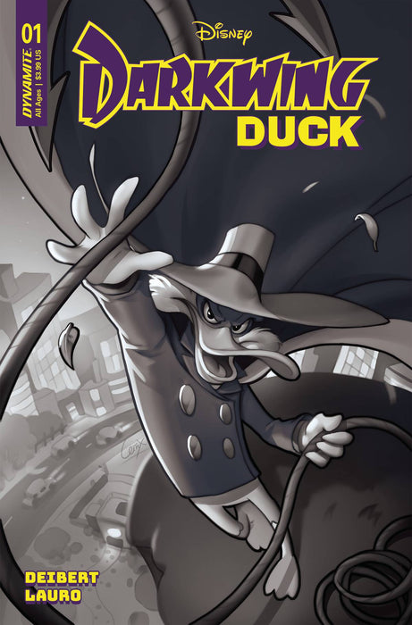 DARKWING DUCK #1 CVR ZH 10 COPY FOC INCV LERIX B&W