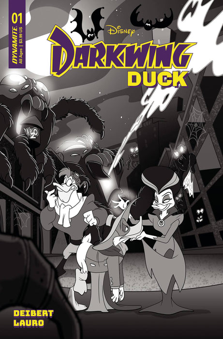 DARKWING DUCK #1 CVR ZI 10 COPY FOC INCV FORSTNER B&W