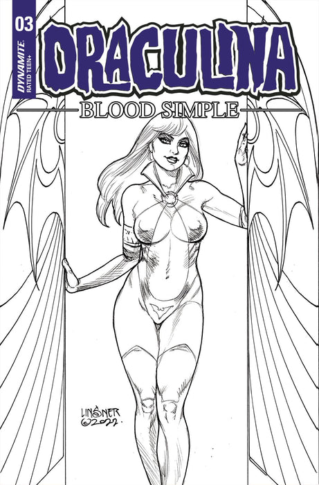 DRACULINA BLOOD SIMPLE #3 CVR F 10 COPY INCV LINSNER LINE ART