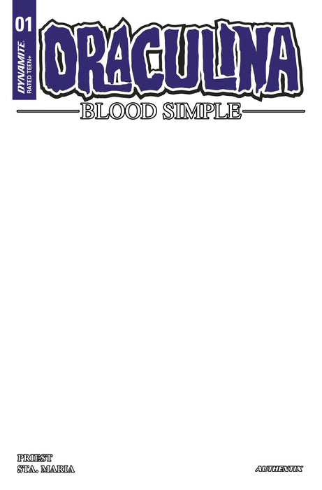 DRACULINA BLOOD SIMPLE #1 CVR V FOC WHITE BLANK AUTHENTIX