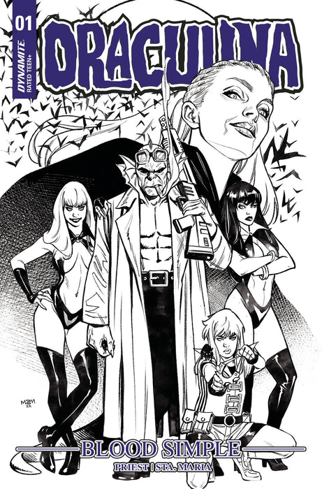 DRACULINA BLOOD SIMPLE #1 CVR X FOC 7 COPY INCV STA MARIA B&W