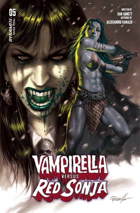 VAMPIRELLA VS RED SONJA #5 CVR M FOC BONUS PARRILLO ULTRAVIOLET