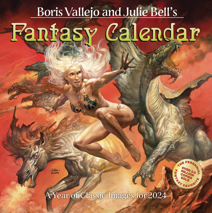 BORIS VALLEJO JULIE BELL FANTASY 2024 WALL CALENDAR