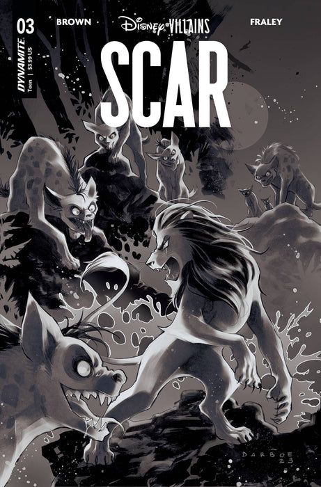 DISNEY VILLAINS SCAR #3 CVR I 15 COPY INCV DARBOE B&W