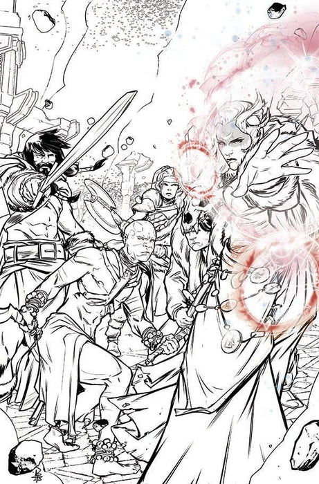 MIGHTY BARBARIANS #4 CVR I 50 COPY MASON LINE ART INCV